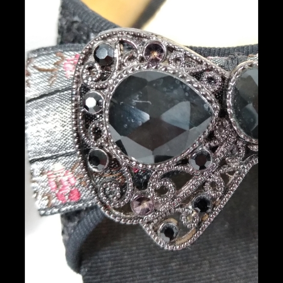 Hale Bob Open-toe, Bow, Glitter Heels Size 8 - Picture 8 of 8